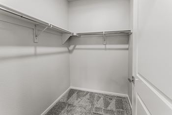 Expansive primary bedroom closets